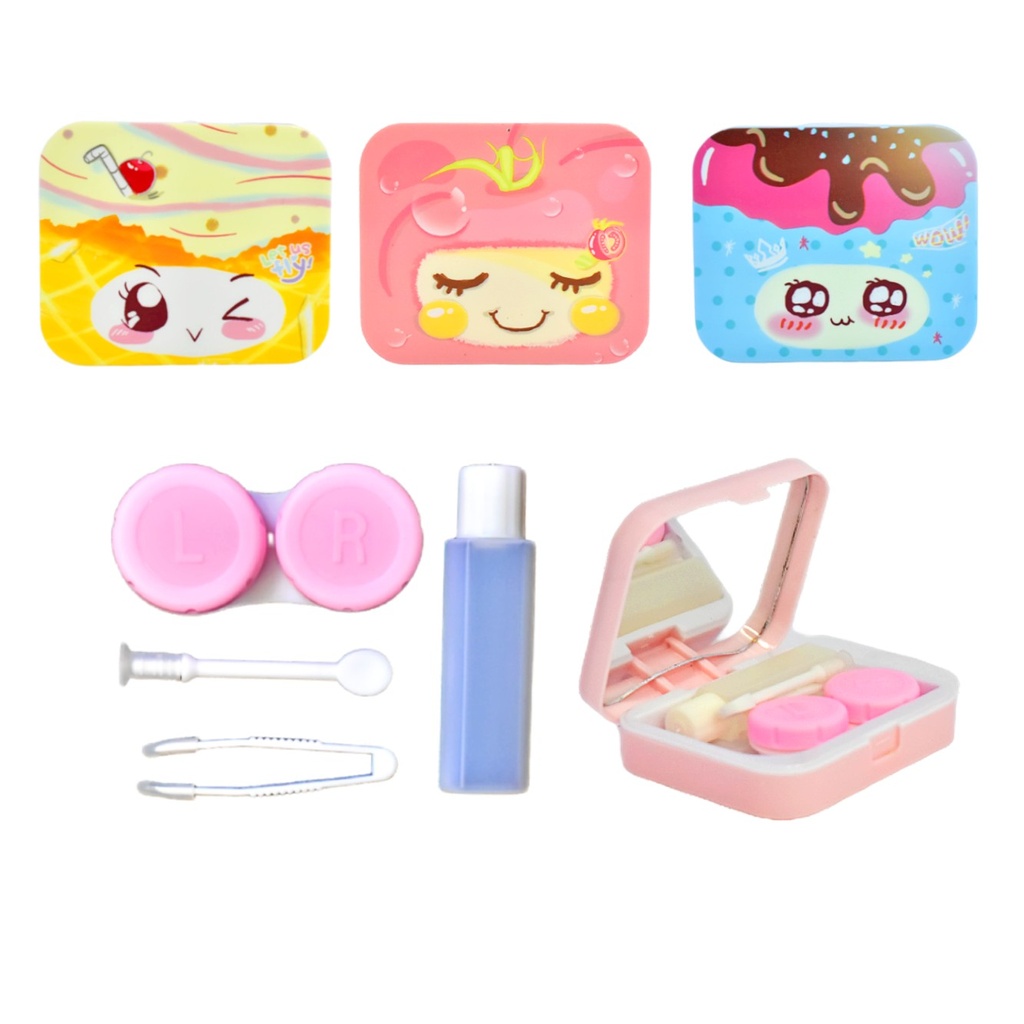 Kit para lentes de contacto en diseño de caras animadas