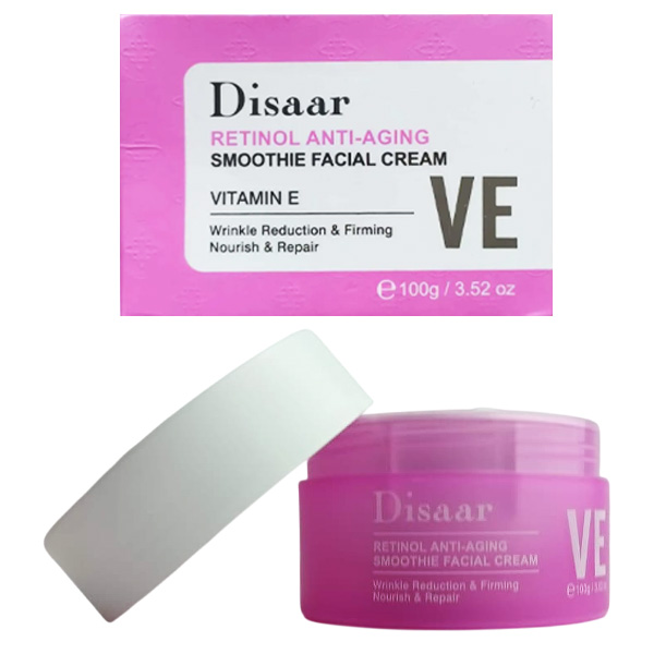 Crema facial antiedad de retinol 100g caja rosada - Disaar