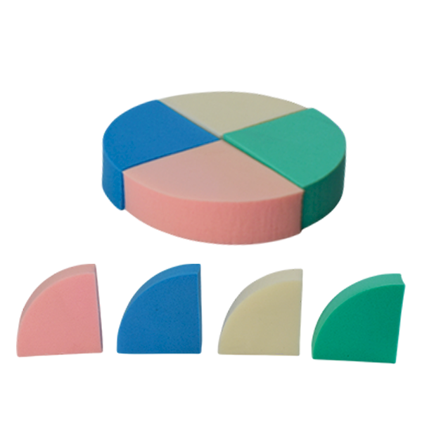 Esponja para Maquillaje Circular 4 pcs