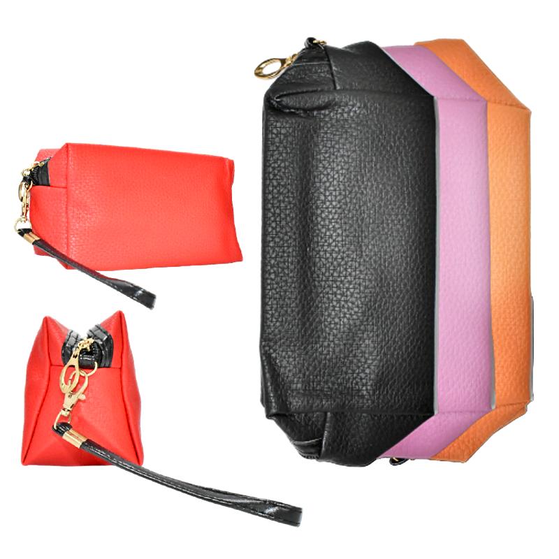 Cosmetiquera Rectangular Y Zipper Negro Colores Surtidos