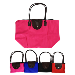 [2023052508100] Bolsa mediana plegable diseño liso colores surtidos