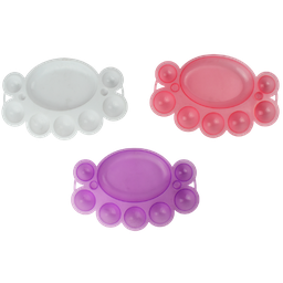[6926364031327] Paleta plastica para mezcla de maquillaje colores sutidos