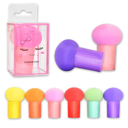 [6970098652655] Esponja para maquillaje tipo hongo con base de colores