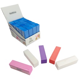 [6966581215193] Lima para uñas NAILS SHINE presentación barra cuadrada de colores surtidos